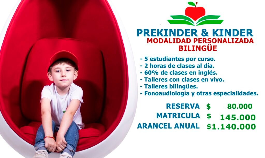 Reserva Prekinder Kinder Modalidad Personalizada Biling E